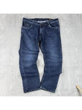 G-Star Raw Mens Jeans Tailored 3301 Blue Distressed Denim Button Fly 38x27 Prepy